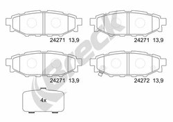 Set placute frana Breck 24271 00 702 10
