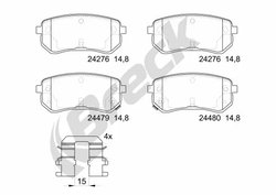 Set placute frana Breck 24276 00 704 10