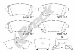 Set placute frana Breck 24283 00 702 10