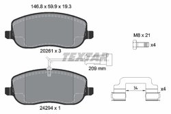 Set placute frana Textar 2429401