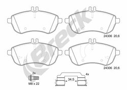 Set placute frana Breck 24306 00 701 00