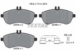 SET PLACUTE FRANA TEXTAR 2430601 - Compatibil cu MERCEDES-BENZ, MERCEDES-BENZ (BBDC)