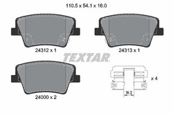 Set placute frana Textar 2431201