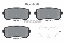 Set placute frana Textar 2432001