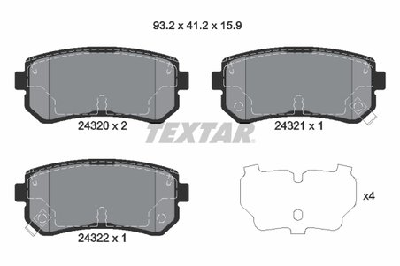 Set placute frana Textar 2432001