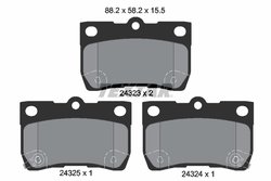 SET PLACUTE FRANA TEXTAR 2432301 - Compatibil cu HONGQI, LEXUS, TOYOTA, TOYOTA (FAW)