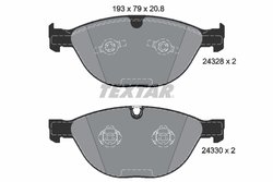 Set placute frana Textar 2432801