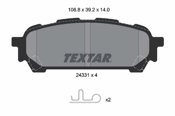 Set placute frana Textar 2433101