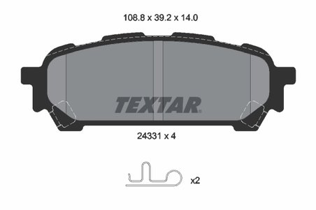 Set placute frana Textar 2433101