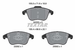 SET PLACUTE FRANA TEXTAR 2433205 - Compatibil cu FORD
