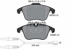 Set placute frana Textar 2433201