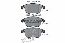 Set placute frana Textar 2433301