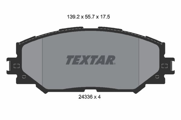 SET PLACUTE FRANA TEXTAR 2433601 - Compatibil cu LEXUS, SCION, SUBARU, TOYOTA, TOYOTA (FAW)