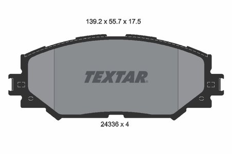 SET PLACUTE FRANA TEXTAR 2433601 - Compatibil cu LEXUS, SCION, SUBARU, TOYOTA, TOYOTA (FAW)