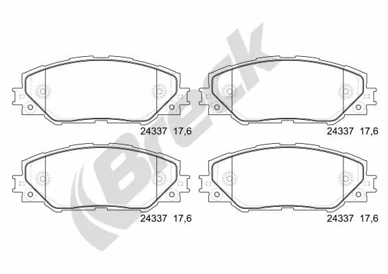 SET PLACUTE FRANA BRECK 24337 00 701 00 - Compatibil cu TOYOTA