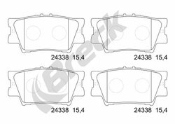 SET PLACUTE FRANA BRECK 24338 00 704 00 - Compatibil cu LEXUS, TOYOTA