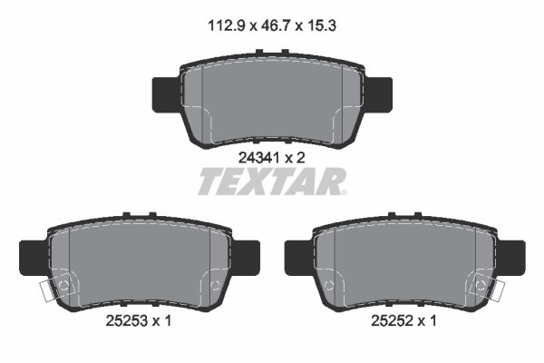 SET PLACUTE FRANA TEXTAR 2434101 - Compatibil cu HONDA