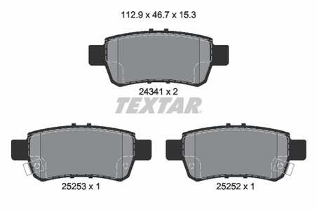 SET PLACUTE FRANA TEXTAR 2434101 - Compatibil cu HONDA
