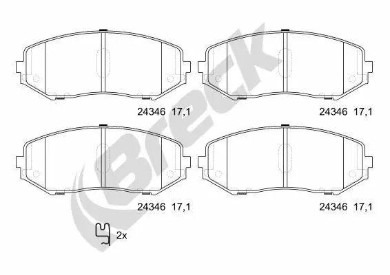 Set placute frana Breck 24346 00 701 00