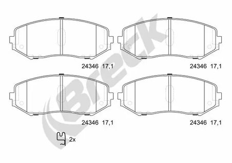 Set placute frana Breck 24346 00 701 00
