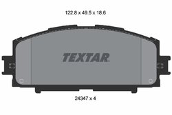 SET PLACUTE FRANA TEXTAR 2434701 - Compatibil cu GREAT WALL, TOYOTA