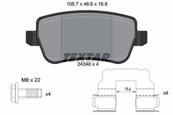 Set placute frana Textar 2434801