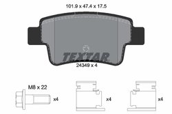 SET PLACUTE FRANA TEXTAR 2434901 - Compatibil cu ABARTH, FIAT