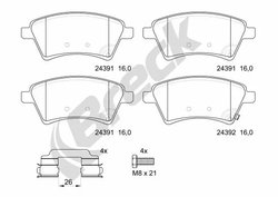 SET PLACUTE FRANA BRECK 24391 00 701 00 - Compatibil cu FIAT, SUZUKI