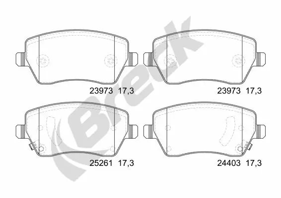 Set placute frana Breck 24403 00 702 00