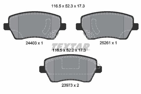 SET PLACUTE FRANA TEXTAR 2440301 - Compatibil cu DATSUN, NISSAN, RENAULT