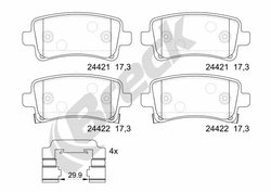 Set placute frana Breck 24421 00 704 20