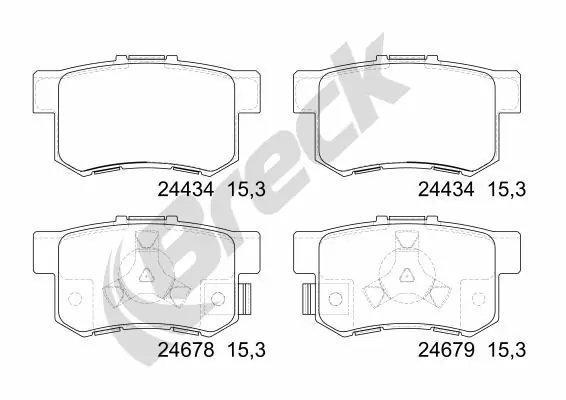 Set placute frana Breck 24434 00 704 00