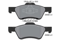SET PLACUTE FRANA TEXTAR 2443901 - Compatibil cu FORD, FORD AUSTRALIA, FORD USA, HAIMA (FAW), MAZDA, MERCURY