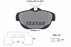 SET PLACUTE FRANA TEXTAR 2446201 - Compatibil cu CITROEN