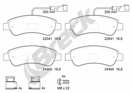 Set placute frana Breck 24465 00 703 10