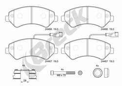SET PLACUTE FRANA BRECK 24467 00 703 10 - Compatibil cu CITROEN, FIAT, PEUGEOT