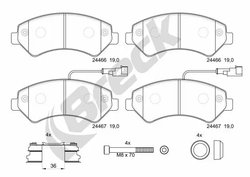 Set placute frana Breck 24467 00 703 20