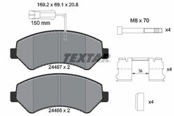 Set placute frana Textar 2446705