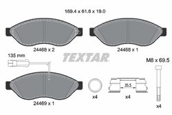 SET PLACUTE FRANA TEXTAR 2446807 - Compatibil cu FIAT
