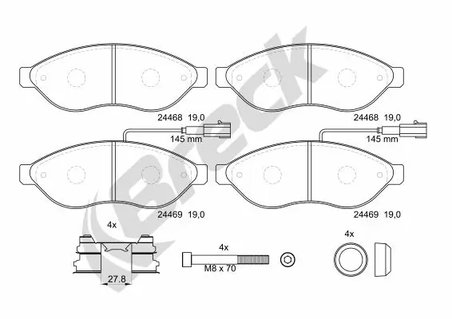 Set placute frana Breck 24469 00 703 10