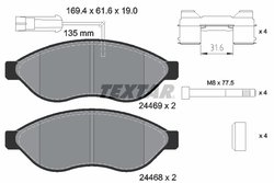 Set placute frana Textar 2446902