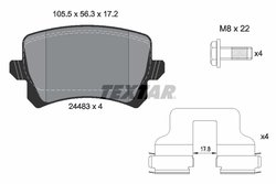Set placute frana Textar 2448301