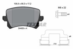 Set placute frana Textar 2448302