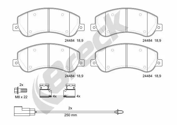 Set placute frana Breck 24484 00 703 10