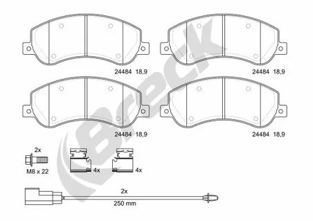 Set placute frana Breck 24484 00 703 10