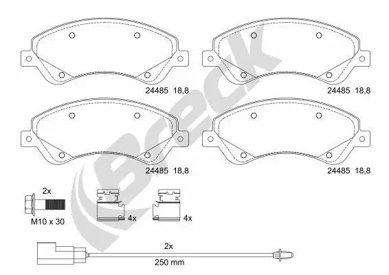 Set placute frana Breck 24485 00 703 10