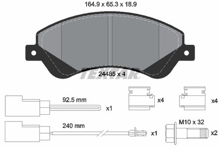 SET PLACUTE FRANA TEXTAR 2448501 - Compatibil cu FORD, FORD AUSTRALIA