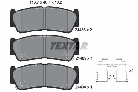 Set placute frana Textar 2448801