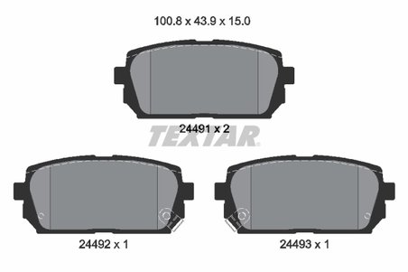 SET PLACUTE FRANA TEXTAR 2449101 - Compatibil cu KIA, NAZA
