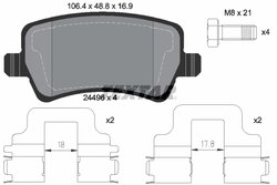 SET PLACUTE FRANA TEXTAR 2449602 - Compatibil cu FORD, LAND ROVER, VOLVO, VOLVO ASIA